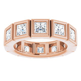 10K Rose Gold 2 3/8 CTW Natural Diamond Eternity Band Size 4.75