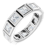 10K White Gold 2 3/8 CTW Natural Diamond Eternity Band Size 5.25