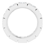 10K White Gold 2 3/8 CTW Natural Diamond Eternity Band Size 5.25