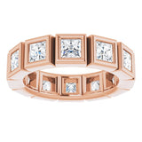 10K Rose Gold 2 3/8 CTW Natural Diamond Eternity Band Size 6