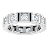 10K White Gold 2 5/8 CTW Natural Diamond Eternity Band Size 7