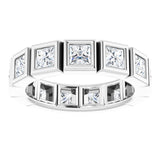 10K White Gold 2 5/8 CTW Natural Diamond Eternity Band Size 7.75