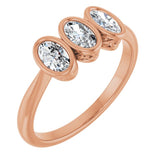 10K Rose Gold 3/4 CTW Natural Diamond Anniversary Band