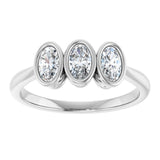 10K White Gold 3/4 CTW Natural Diamond Anniversary Band