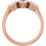 10K Rose Gold 1 1/8 CTW Natural Diamond Anniversary Band