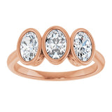 10K Rose Gold 1 1/8 CTW Natural Diamond Anniversary Band