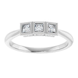 10K White Gold 1/5 CTW Natural Diamond Anniversary Band