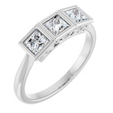 10K White Gold 3/4 CTW Natural Diamond Anniversary Band
