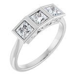 10K White Gold 9/10 CTW Natural Diamond Anniversary Band