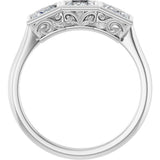 10K White Gold 1 1/6 CTW Natural Diamond Anniversary Band
