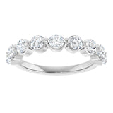 10K White Gold 1 CTW Natural Diamond Anniversary Band