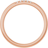10K Rose Gold .05 CTW Natural Diamond French-Set Anniversary Band