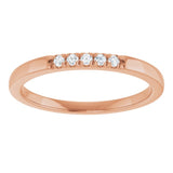 10K Rose Gold .07 CTW Natural Diamond French-Set Anniversary Band