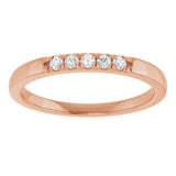 10K Rose Gold .08 CTW Natural Diamond French-Set Anniversary Band