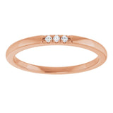10K Rose Gold .03 CTW Natural Diamond Anniversary Band
