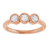 10K Rose Gold 1/3 CTW Lab-Grown Diamond Anniversary Band