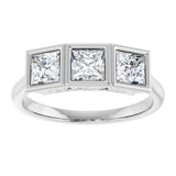 10K White Gold 1 1/5 CTW Lab-Grown Diamond Anniversary Band