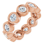 10K Rose Gold 1 1/2 CTW Lab-Grown Diamond Eternity Band Size 4