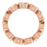 10K Rose Gold 1 1/2 CTW Lab-Grown Diamond Eternity Band Size 4