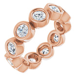 10K Rose Gold 1 1/2 CTW Lab-Grown Diamond Eternity Band Size 5.25