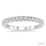 3/8 Ctw Round Cut Diamond Wedding Band in 14K White Gold