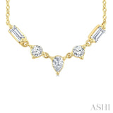 1/3 Ctw Mixed Cut Diamond Fashion Necklace in 14K Yellow Gold