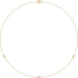14K Yellow Gold 1/5 CTW Natural Diamond 3-Station 18