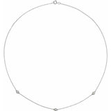 14K White Gold 1/5 CTW Natural Diamond 3-Station 18