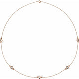 14K Rose Gold 1 CTW Natural Diamond 5-Station 18