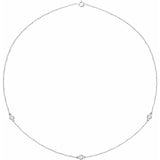 Sterling Silver 1/2 CTW Natural Diamond 3-Station 18