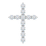 Platinum 3/8 CTW Natural Diamond Cross Pendant