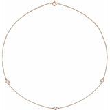 14K Rose Gold 1/3 CTW Lab-Grown Diamond 3-Station 18