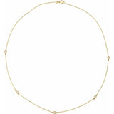 14K Yellow Gold 1/4 CTW Lab-Grown Diamond 5-Station 18