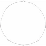 14K White Gold 1/4 CTW Lab-Grown Diamond 5-Station 18