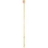 14K Yellow Gold Natural Pink Tourmaline 6 1/2-7 1/2" Bracelet