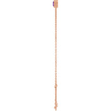 14K Rose Gold Natural Amethyst 6 1/2-7 1/2" Bracelet
