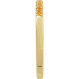 14K Yellow Gold Natural Citrine Stackable Ring