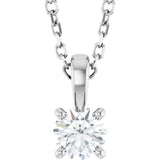 14K White Gold 1/4 CT Lab-Grown Diamond 18