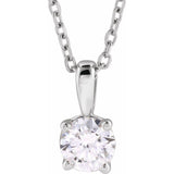 14K White Gold 1/3 CT Lab-Grown Diamond 18