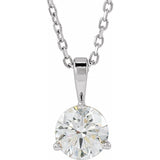 Sterling Silver 5/8 CTW Lab-Grown Diamond 18