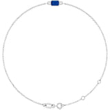 14K White Gold Natural Blue Sapphire 6 1/2-7 1/2