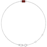 14K White Gold Natural Mozambique Garnet 6 1/2-7 1/2