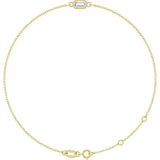 14K Yellow Gold Natural White Sapphire 6 1/2-7 1/2
