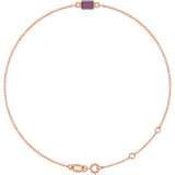 14K Rose Gold Lab-Grown Alexandrite 6 1/2-7 1/2
