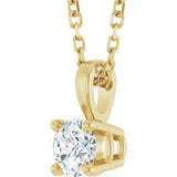 14K Yellow Gold 1/4 CT Lab-Grown Diamond 18" Necklace