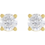 14K Yellow Gold 1/6 CT Lab-Grown White Diamond Earring
