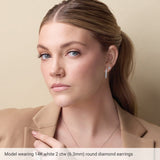 14K Rose Gold Lab-Grown Blue Sapphire Earring