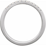 10K White Gold Lab-Grown Diamond Stackable Ring