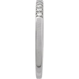 10K White Gold 1/6 CTW Lab-Grown Diamond Stackable Ring
