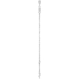 Sterling Silver Natural Diamond 6 1/2-7 1/2" Bracelet